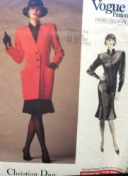 1948 C DIOR LONG POCKET JACKET,FIT FLARE DRESS PATTERN 12